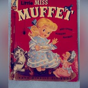 🎉HP🎉Vintage Little Miss Muffet 1957 Vintage Rand McNally Elf Book Children’s VTG
